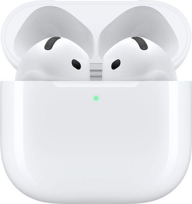 Apple AirPods 4 with Active Noise Cancellation Earbud Bluetooth Handsfree Ακουστικά με Αντοχή στον Ιδρώτα και Θήκη Φόρτισης Λευκά