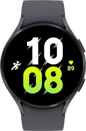 Samsung Galaxy Watch5 Aluminium 44mm Αδιάβροχο με Παλμογράφο (Graphite) GRADE A+